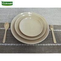 Assiettes à dîner en fibre de bambou biologique sans plastique de qualité alimentaire