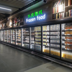 Glass Door Chiller Fridge Supermarket Beverage Display Cooler Fruit and Vegetable Glass Display Refrigerator - Product Image 4