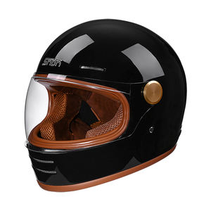 หมวกกันน็อคแบบเต็มใบ Mustang 907 รุ่น Fullface Visor Carbon Re Racer สำหรับรถจักรยานยนต์ไฟฟ้า อุปกรณ์เสริมสำหรับมอเตอร์ไซค์ ได้มาตรฐาน DOT สไตล์เรโทร - Product Image 5