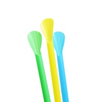 Cuillères et pailles jetables BIOPOLY en PLA 100 % biodégradable, longueur 230 mm, pour glace, accessoires de bar, cadeaux de fête