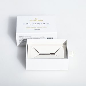 Custom Logo Sliding Paper Cardboard Drawer Gift <b>Box</b> with Ribbon and Tray Insert for Cosmetic & Skincare Packaging - Product Image 2