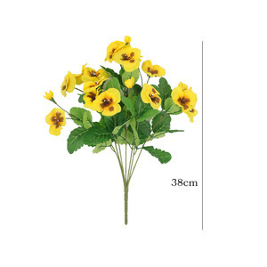 <b>Artificial</b> Pansies Flower <b>Bouquet</b> Silk Flowers High Simulation Nordic Style Wedding Home Decoration Reusable Recyclable - Product Image 5
