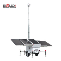 Panel Solar BIGLUX HiSTAR 5 con Generador de Respaldo de 3KW, Remolque Móvil con CCTV Solar, Fuera de la Red para Obras de Construcción