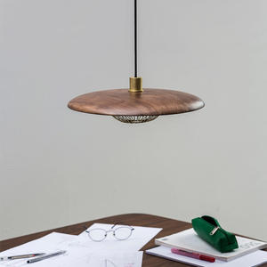 โคมไฟเพดานไม้เนื้อแข็งสไตล์นอร์ดิกญี่ปุ่นวาบิซาบิ ดีไซน์ย้อนยุค เหมาะสำหรับร้านกาแฟ เคาน์เตอร์บาร์ ห้องน้ำชา โฮมสเตย์ - Product Image 1