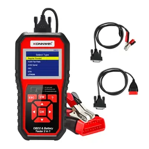 factory direct 2024 new arrival 2 in 1 konnwei kw870 car battery tester with konnwei car diagnostic obdii scanner
