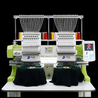 Machine à broder commerciale informatisée à grande vitesse à double tête pour casquettes, chapeaux et t-shirts, fabricants de machines à broder à 2 têtes