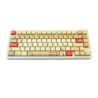 Custom DT002-XDA Profile PBT Keycaps 5-Sided Dye-Sublimation Chinese Style Yellow Personalized Custom Language Mechanical