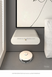 Pequeño espacio oculto, gabinete minimalista de madera, flotador de almacenamiento, mesita de noche colgante, gabinete de almacenamiento de lujo, mesita de noche con - Product Image 6