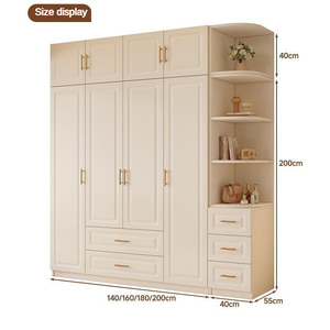 Muebles de Dormitorio, <span class=keywords><strong>Armario</strong></span> de Diseño de Lujo con 4 Puertas, Precio de Mayoreo, Excelente <span class=keywords><strong>Armario</strong></span> de <span class=keywords><strong>Esquina</strong></span> de Madera Personalizado para Mujer - Product Image 6