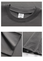 Tren Fashion Pria Kaos Kasual Bernapas Oversize Drop Shoulder Polos Katun T-Shirt Polos Custom Logo Lengan Pendek Atasan