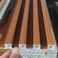 Paneles de Pared Ranurados de WPC Compuesto para Interiores Modernos, Tableros de Techo, Láminas de Plástico con Diseño Corrugado, Paneles de Revestimiento de PVC para Divisiones
