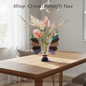 Cut Polished Crystal VaseHandmade Cutting Grinding Craft Glass Flower <b>Vase</b> for Home Living Room Wedding Decoration HY-8802 Hitop - Product Image 4