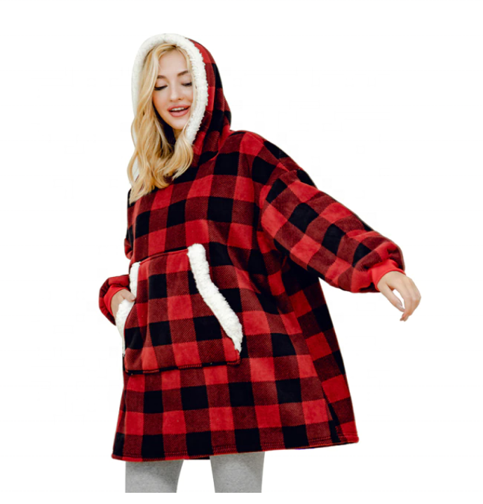 Оригинальный гигантский дизайнерский свитшот из шерпы большого размера для мужчин и женщин, одеяло с капюшоном большого размера, одеяло с капюшоном