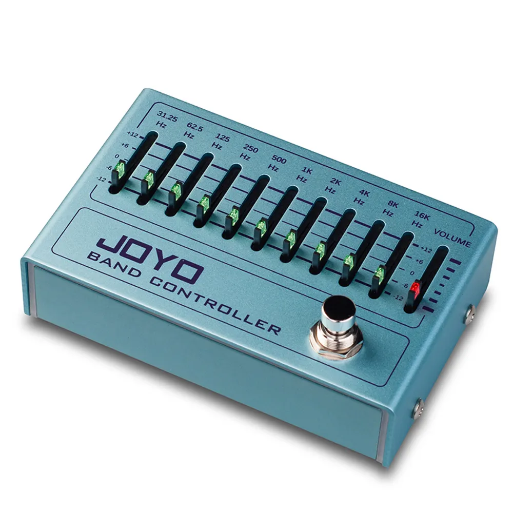 JOYO R-12 BAND CONTROLLER Equalizer gitar elektrik, Pedal efek 10 Band EQ True Bypass, aksesori Bas gitar