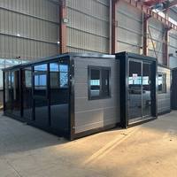 Maison conteneur préfabriquée portable sur mesure de 40 pieds, 3 chambres, extensible, pour usage résidentiel