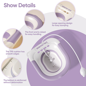 Kit de Bain de Siège Pliable en Silicone Médical LOWO pour Hémorroïdes, Soins Post-partum, Bain de Vapeur et Trempage aux Sels <span class=keywords><strong>d</strong></span>'<span class=keywords><strong>Epsom</strong></span> - Product Image 3