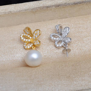 Accesorio de Joyería de Plata S925 para DIY, Chapado en Oro, JG5958, Colgante de Lazo, 3mm, Producto Semiterminado con 10-12 Cuentas - Product Image 1