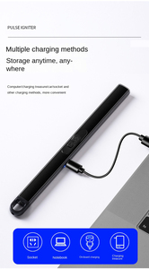 Briquet USB coupe-vent Dericsson, allumage par impulsions sans flamme, rechargeable, sans butane, avec verrou de sécurité pour bougies/réchauds à gaz - Product Image 6