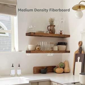 Étagère murale rustique en bois pour décoration, rangement, chambre, <span class=keywords><strong>cuisine</strong></span>, cadre photo, étagères flottantes pour mur - Product Image 1