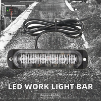 Barre lumineuse de travail LED Yocita DC 12V-24V 4100K blanc neutre, faisceau large et spot, pour tout-terrain 4x4, voiture, SUV, éclairage d'urgence, 3000 lumens, 18W