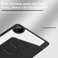 NOUVEAU Pour Xiaomi Redmi Pad SE 8.7 Clear Rotate Stand Cover With Pencil Holder PU Leather Flip Smart Tablet Case