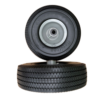 Haute qualité nouveau 10 pouces remorqueur chariot roue pneumatique 4.10/3.50-4 caoutchouc plat pneu sans décalage moyeu en métal