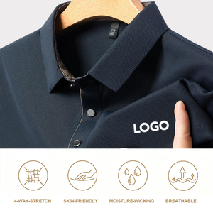 เสื้อเชิ้ตแขนสั้นพิมพ์ลายโลโก้ตามสั่ง ทรงปกติ ผ้าทวิลล์ไร้รอยต่อ กันยับ สไตล์ลำลองสมาร์ทแคชชวลสำหรับผู้ชาย - Product Image 3