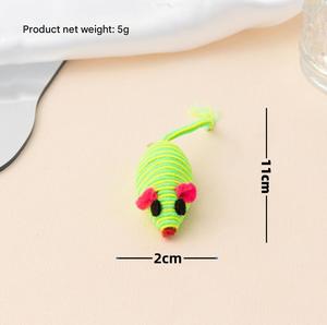 New Eco-Friendly Furry Rattle Small <b>Mouse</b> Kitten Interactive Play Assorted Color Plastic & Nylon Cat Toy <b>Mice</b> - Product Image 2