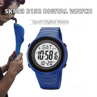 Montre-bracelet numérique lumineuse Skmei 2152 multicolore, style dessin animé, de luxe, résistante à l'eau 5 ATM, avec alarme, pour homme, sport
