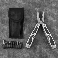 Pince multifonction en acier inoxydable, outil pliable avec couteau, scie, jeu de tournevis, outil de survie pliable