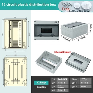 Thương hiệu mới HT-2/3/5/8/12/15/18/24 mạch IP66 hộp phân phối không thấm nước, chống cháy ngoài trời hộp chuyển đổi điện - Product Image 6