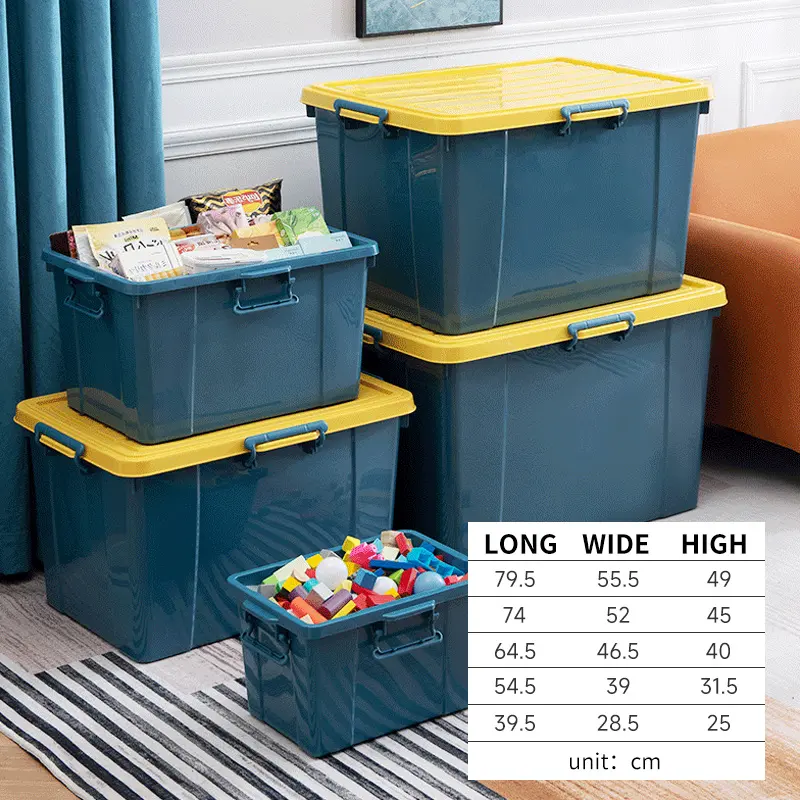 ZNST010 kunststoff-aufbewahrungsbox beliebtes produkt container mit griff strapazierfähiger container