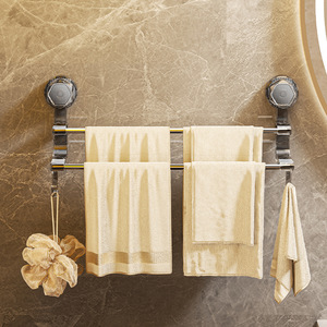 Support <span class=keywords><strong>mural</strong></span> d'angle pour serviettes à ventouse, <span class=keywords><strong>sans</strong></span> perçage, avec barres à serviettes extensibles pour salle de bain - Vente en gros - Product Image 4