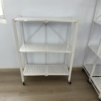 Étagère de rangement pliable à 5 niveaux sans boulons, étagères métalliques amovibles, empilables, pliables, organisateur pour la cuisine et la maison