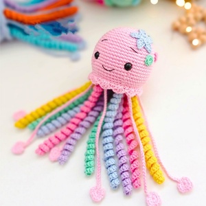 Gran oferta de juguete de <span class=keywords><strong>pulpo</strong></span> bonito de <span class=keywords><strong>ganchillo</strong></span> 100% hecho a mano juguetes de animales de punto de peluche bebé seguro hecho a mano muñeca de <span class=keywords><strong>pulpo</strong></span> de <span class=keywords><strong>ganchillo</strong></span> - Product Image 1