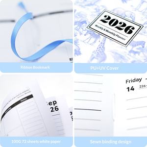 Agenda 2026 con espiral, imitación cuero, tamaño A5, con alfabeto, para planificación, regalo - Product Image 4