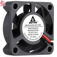 Ventilateur DC sans balais Gdstime GDA4010 40mm 5V/12V/24V à double roulement à billes, contrôle PWM, étanche IP55, pour refroidissement et évacuation de chaleur, boîtier d'ordinateur