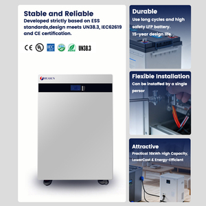 Estación de Energía Portátil LiFePO4 51.2V 48V 100Ah 200Ah 300Ah ESS, Almacenamiento de Energía Móvil con Ruedas, Batería de Respaldo de 15KWh para Exteriores - Product Image 5