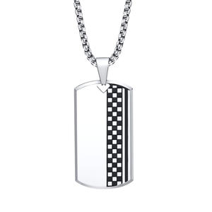 Hip Hop hombre gargantilla diseñador Simple elegante negro blanco patrón perro marca colgante collar <span class=keywords><strong>para</strong></span> hombres joyería de moda - Product Image 5