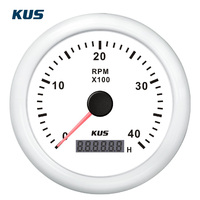 Tachometer KUS SEA-V Seri 85mm 12V/24V untuk Kapal Universal