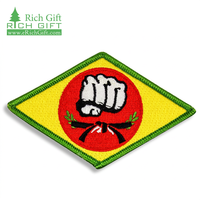 Patch en feutre chenille brodé personnalisé motif rose, thermocollant, éco-responsable, pour vêtements, applique florale pour la décoration de vêtements