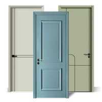 Porte en bois massif moderne de haute qualité, isolation acoustique, design blanc, pour appartement, salle de bain, chambre, porte simple en bois