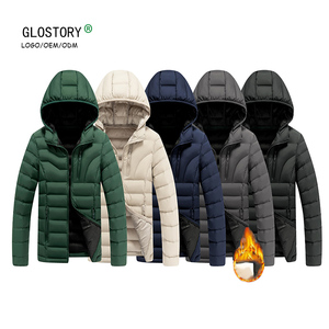 2025 Men's Fleece Lining Winter Warm Hooded <strong>Padding</strong> Bomber Jackets Coats Men Casual Winter Quilted Padded Puffer Jacket Coat - Product Image 1