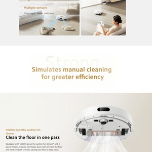 หุ่นยนต์ดูดฝุ่นสำหรับ Xiaomi Mi, หุ่นยนต์ดูดฝุ่นอัจฉริยะทำความสะอาดพื้น S20ทำความสะอาด - Product Image 3