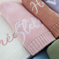 Couverture de canapé personnalisée brodée en polyester/coton, tricotée, design chaud pour l'automne et l'hiver, modèle MT001