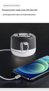 Luz para tienda de campaña al aire libre, incandescente, recargable por USB, PC/ABS, IP65, resistente al agua, repelente de insectos, blanco y negro - Product Image 5