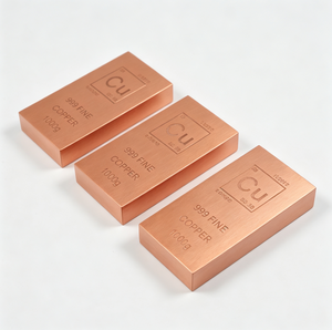 Presse-papiers en barre de <span class=keywords><strong>cuivre</strong></span> pur .999 de 1 kg avec motif élémentaire par Unique Metals - Product Image 1