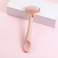 Rouleau facial portable 3D pour stimulation des points d'acupuncture, applicateur de crème double embout, outil de soin de la peau pour le remodelage en V, idéal pour coffret cadeau spa