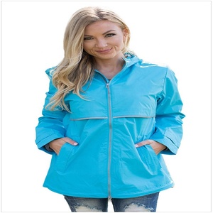 Chaqueta impermeable <span class=keywords><strong>de</strong></span> alta calidad con cremallera y bolsillo para mujer, <span class=keywords><strong>abrigo</strong></span> con capucha y ajuste perfecto para adultos, Pastel color sólido, venta al por mayor - Product Image 3