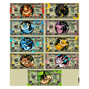 Cartes Pokémon colorées en dollars américains de la série animée PY, jeu de société, vente en gros, cadeau, décoration, fournisseur de cartes Pokémon pour enfants - Product Image 6